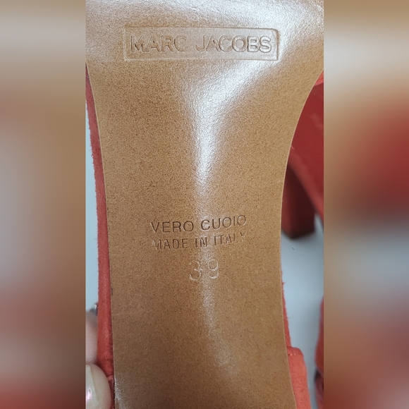 Marc Jacobs Size 9  Orange Suede-Leather Sole - Picture 7 of 10